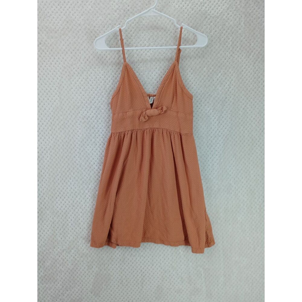 Roxy Bright Light Dress Women's Small Orange Peach Strappy Mini Dress